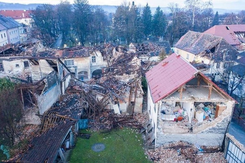 Zniszczenia po trzęsieniu ziemi w Chorwacji.