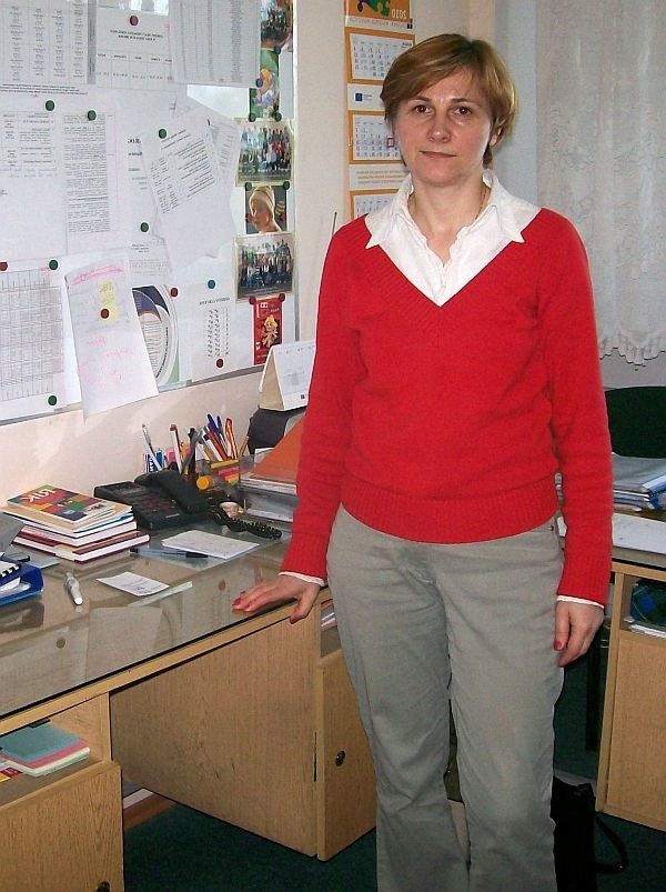 Małgorzata Wieczorek, wicedyrektorka VII LO w Radomiu, juz nie okupuje swojego gabinetu.