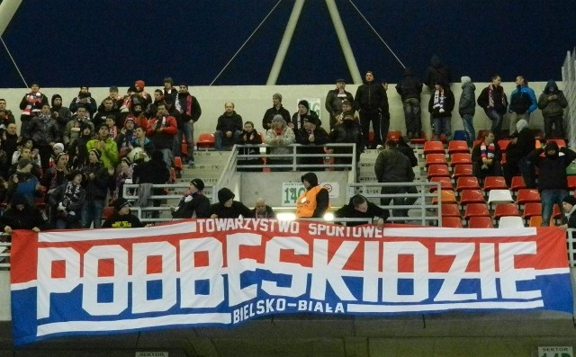 Kibice na meczu Podbeskidzie Bielsko-Biała – Pogoń Szczecin 0:0