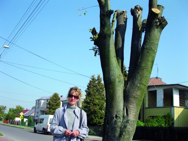 &#8211; Nikt nie reaguje na notoryczne okaleczanie drzew &#8211; skarży się Barbara Mydlak z Moniek
