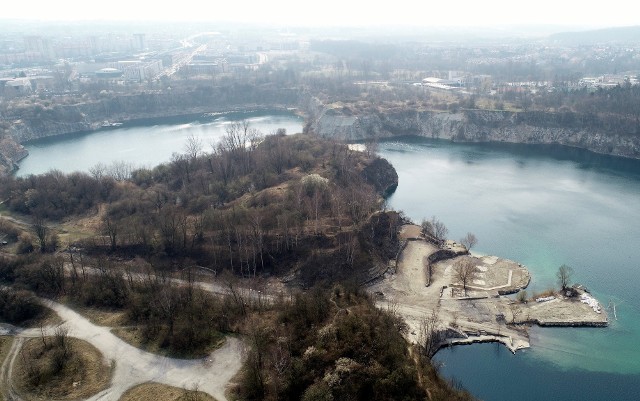 Zakrzówek widziany z policyjnego drona