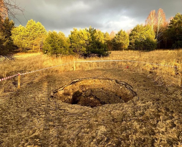 Przednie zapadlisko na osiedlu Siersza w Trzebini / zdjęcie archiwalne