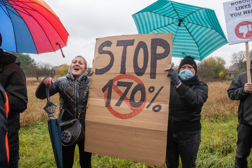 Protest mieszkańców pod siedzibą G.EN. Gaz. w Tarnowie...