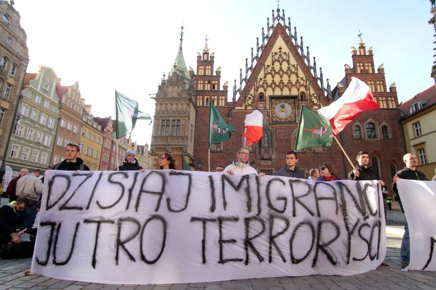 Protest we wrocławskim Rynku