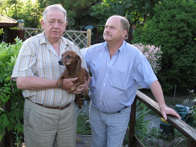 Ojciec i syn. Jerzy (po lewej) i Krzysztof Kryśkiewiczowie...