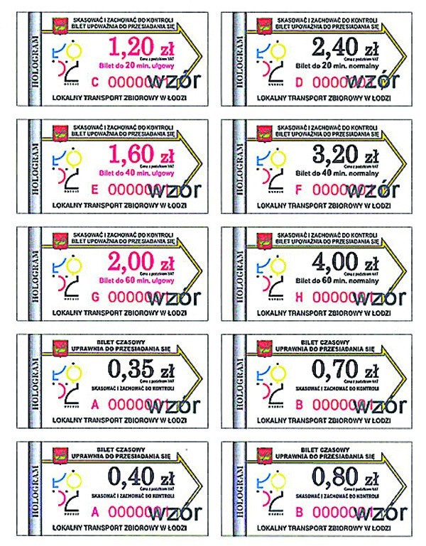 Tak wyglądają bilety, które będą obowiązywały od czwartku.