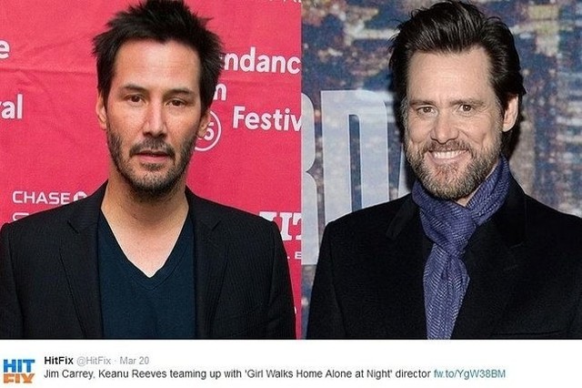 Keanu Reeves/Jim Carrey (fot. screen z Twitter.com)