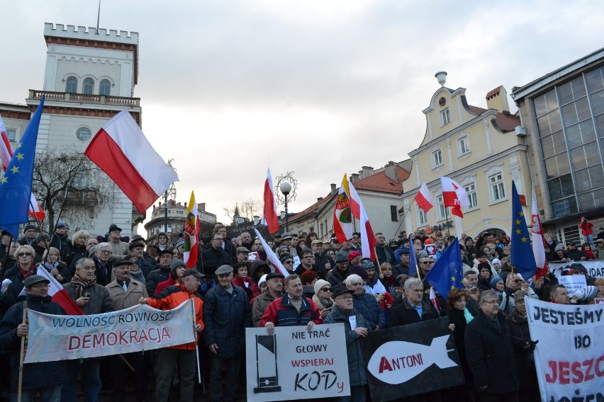 Manifestacja Komitetu Obrony Demokracji w Bielsku-Białej [ZDJĘCIA, WIDEO]