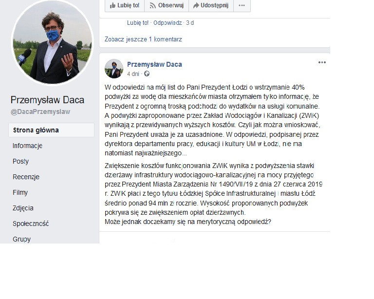 Komentarz prezesa Wód Polskich do majowej odpowiedzi władz...