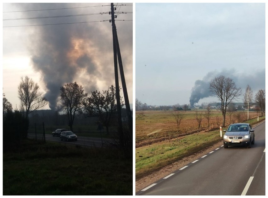 Dobrzyniewo Duże: Pożar na terenie firmy AMBIT. Na złomowisku spaliło się 20 pojazdów [ZDJĘCIA]