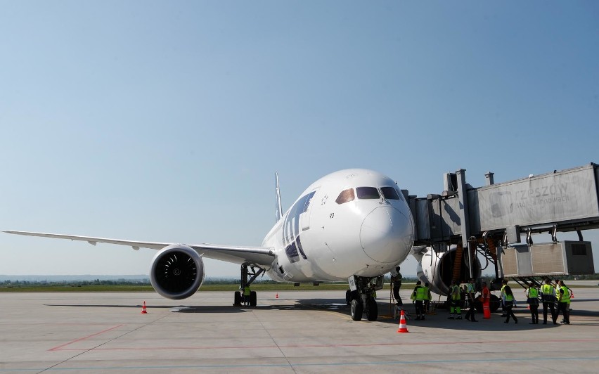 Boeing 787 Dreamliner na rzeszowskim lotnisku