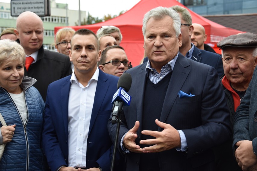 Aleksander Kwaśniewski, były prezydent Polski z wizytą w...