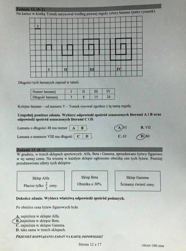 Egzamin ósmoklasisty z matematyki: mamy odpowiedzi!