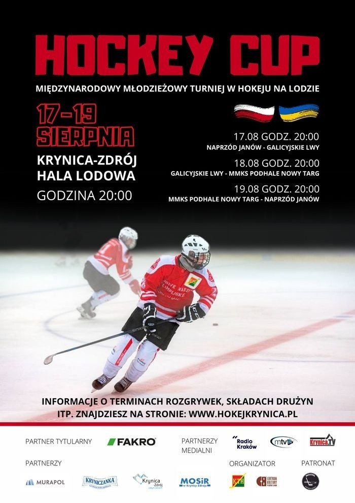 KRYNICA - ZDRÓJ
Sobota - 20 sierpnia
Hockey Cup