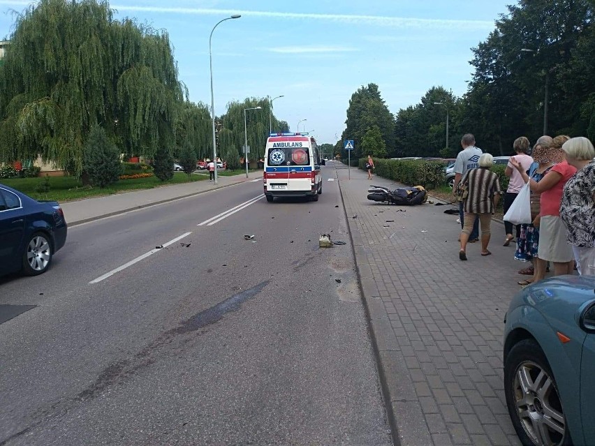 Wypadek motocyklisty na Gajowej w Białymstoku