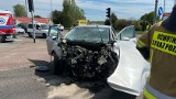 Wypadek na drodze krajowej nr 91 w Rzgowie pod Łodzią. Cztery osoby zostały ranne i odwiezione do szpitali