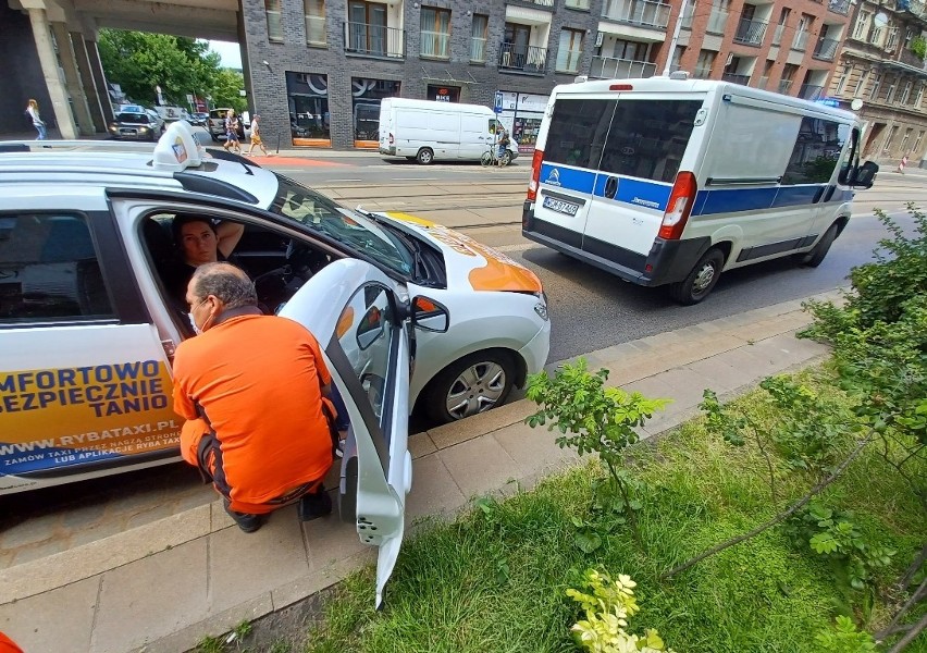 Wypadek taksówki we Wrocławiu