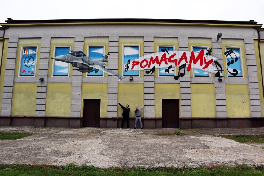 Nieznani sprawcy/sprawca zniszczyli mural w Łasku, który namalował pabianicki artysta Kruk ZDJĘCIA