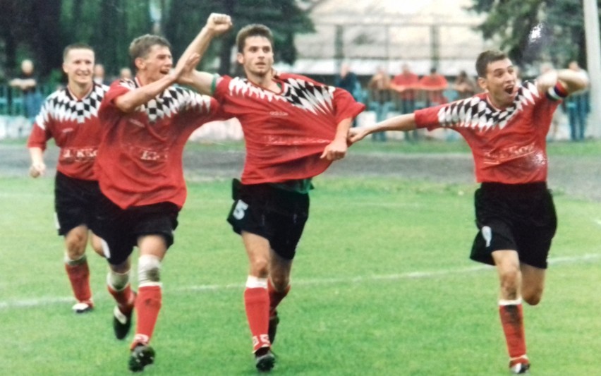 Górnik Wieliczka - Proszowianka (2000). Radość po bramce...