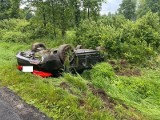 Groźny wypadek na DK 73 w Radwanie. Jedna osoba została ranna po zderzeniu volkswagena i BMW [ZDJĘCIA]