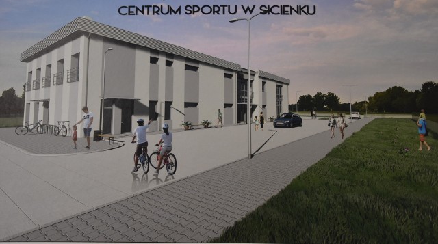 Tak wyglądać będzie przyszłe Centrum Sportu w Sicienku. Jako jedni z pierwszych projekt podziwiali uczniowie SP w Sicienku