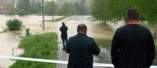 Wisłok w rejonie ul. Konopnickiej, godz. 11.15