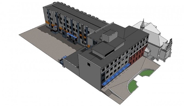 Tak będzie wyglądał tucholski szpital po modernizacji - wizualizacja sporządzona przez projektanta.