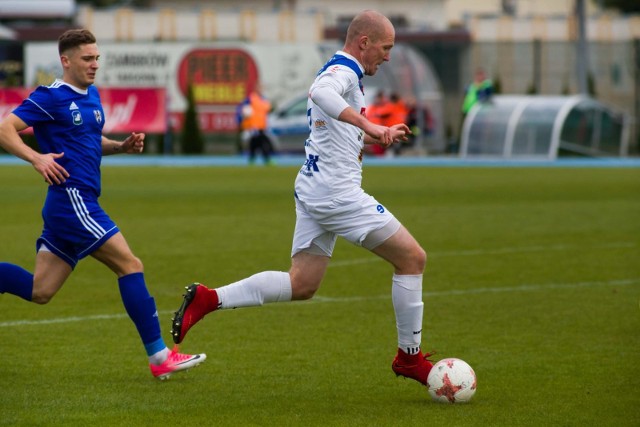 Michał Hryszko zdobył jedną z bramek dla Olimpii Zambrów w zwycięskim 3:1 meczu z Legionovią.