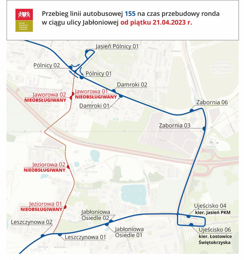 Zmiana trasy linii autobusowej 155 w Gdańsku. Na to muszą...