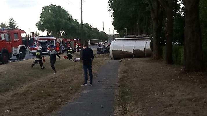 Wypadek miał miejsce wtorek, 9 lipca, na trasie Pław-Gronów...