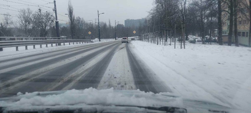 Powrót zimy w Łodzi. Miasto zasypane śniegiem przed najcieplejszym weekendem w tym roku ZDJĘCIA