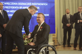Podlaski paraolimpijczyk Rafał Czuper i jego trener odznaczeni przez prezydenta RP
