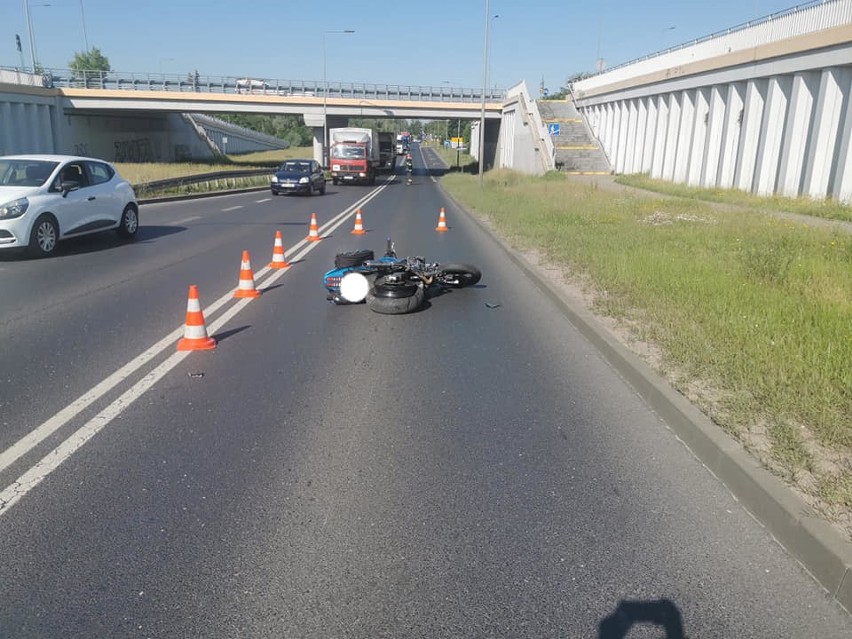 Motocyklista został potrącony na ul. Pileckiego