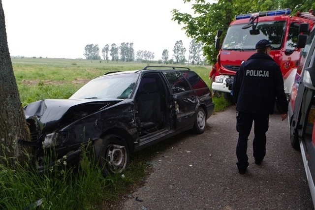 Wypadek koło Czernina.