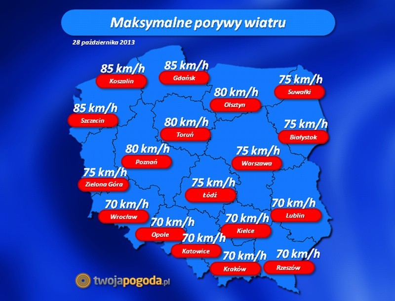 Pogoda w Łodzi. Nadchodzi niż Krystian. Powieje silny wiatr!