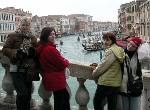 Nad kanałem Grande w Wenecji