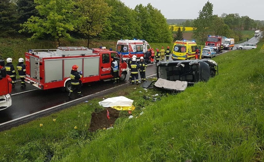 Śmiertelny wypadek w miejscowości Wabcz. Jedna osoba nie żyje! [zdjęcia]