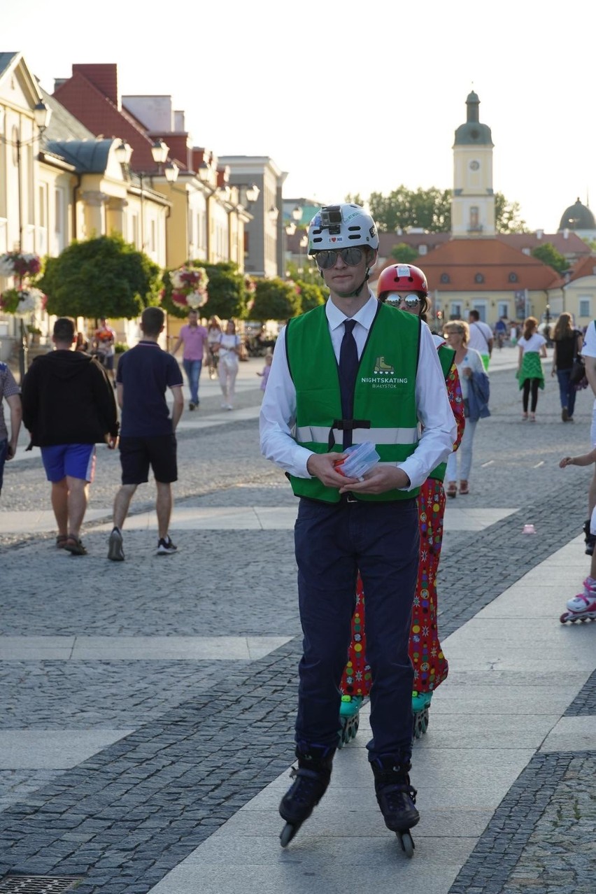 Białystok. W sobotni wieczór rolkarze znowu wyjechali na ulice [ZDJĘCIA]