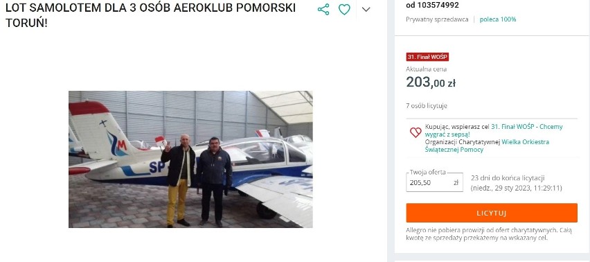 Lot samolotem dla 3 osób - Aeroklub Pomorski Toruń. Cena:...