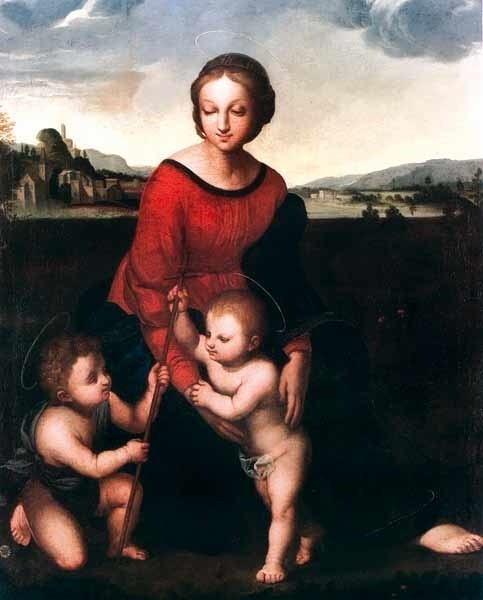 „Madonna w zieleni” , kopia obrazu Rafaela z pocz. XIX w.