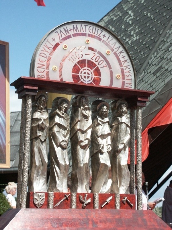 Relikwiarz Pierwszych Męczenników Polski, którzy są współpatronami diecezji zielonogórsko-gorzowskiej