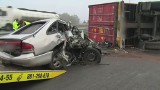 5 osób zginęło w wypadku na A1 pod Ludwinowem. Auto osobowe wjechało w przewróconą naczepę