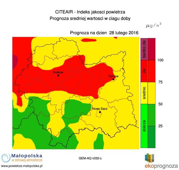 Smog w Krakowie. Prognoza na najbliższe dni