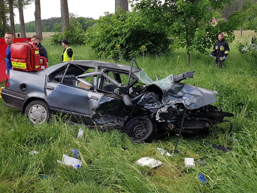 Na lubuskim odcinku drogi krajowej nr 24 koło Przytocznej...