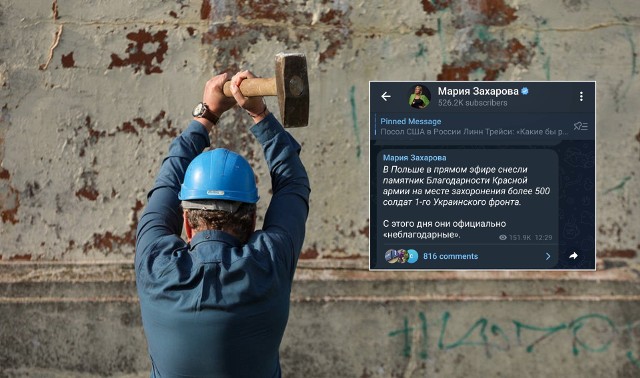Kreml zareagował na zburzenie upamiętnienia sowieckiego w Głubczycach