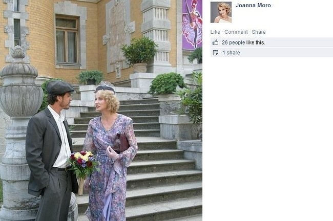Joanna Moro na planie serialu "Talianka" (fot. screen z...