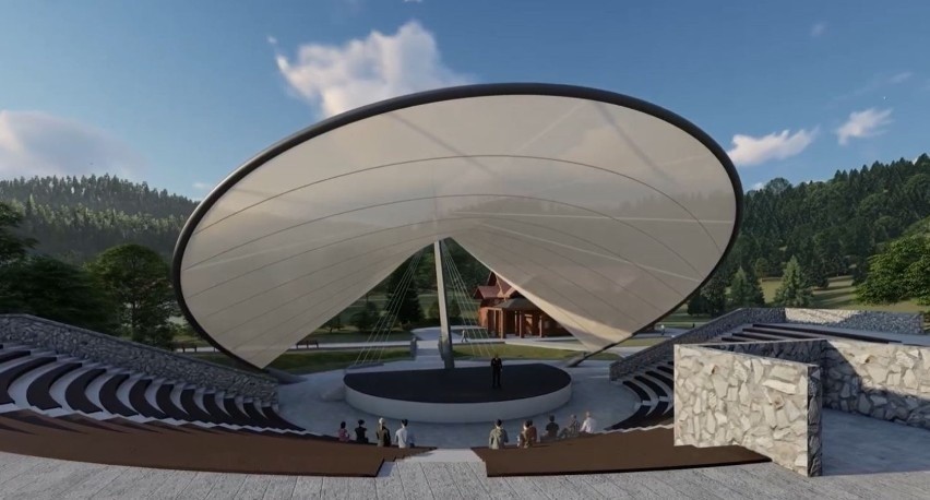 Krynica-Zdrój. Pod Górą Parkową powstanie amfiteatr za prawie 20 milionów złotych. Cena za "prestiż uzdrowiska" wzrosła blisko dwukrotnie 