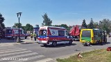 Wypadek w Tychach: Zderzenie skutera z busem, dwie osoby w szpitalu