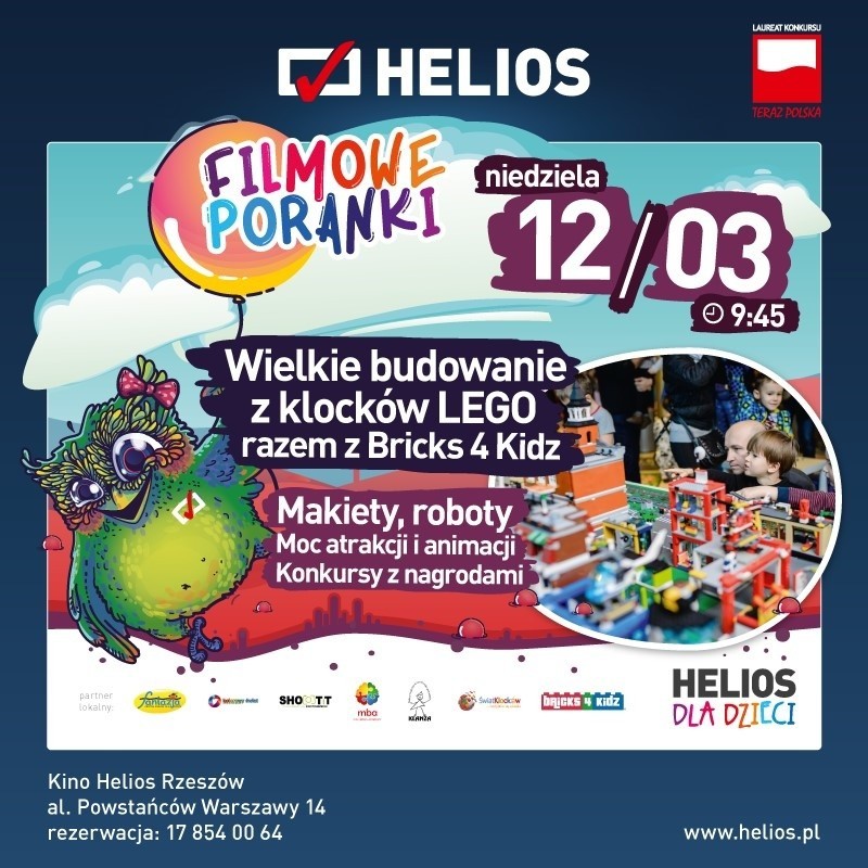 Filmowy Poranek z LEGO w Kinie Helios Powstanców