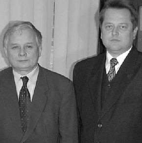 Lech Kaczyński jako prezydent Warszawy. Obok &#8211; Jarosław Zieliński.